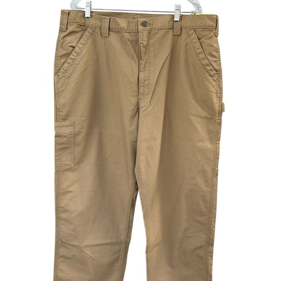 NWT Carhartt Canvas Work Dungarees- Size 40 x 34 - Tan Khaki - Picture 2 of 7